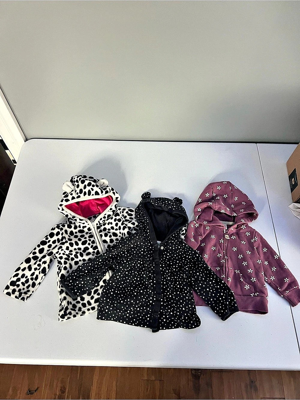 Carter's & Children’s Place Baby Girl 9Mos Zip-Up Hoodie Bundle